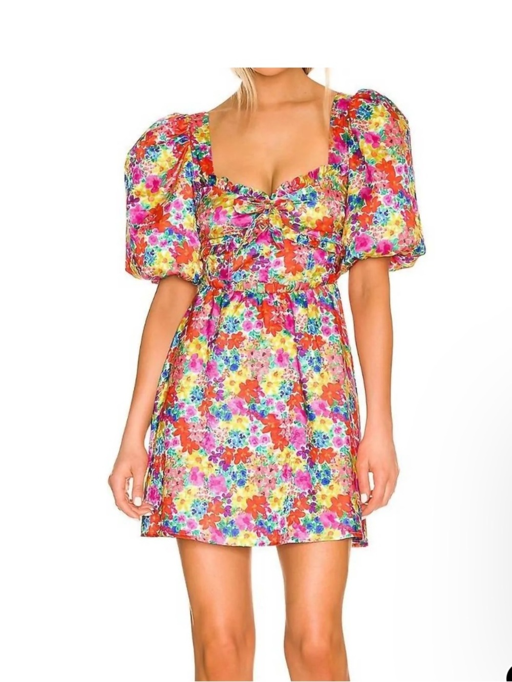 NWT For Love & Lemons - MERRILL PUFF SLEEVE MINI DRESS